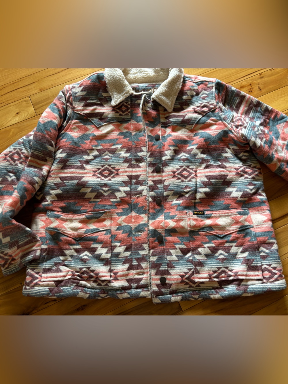 Wrangler Aztec Sherpa-Lined Jacket